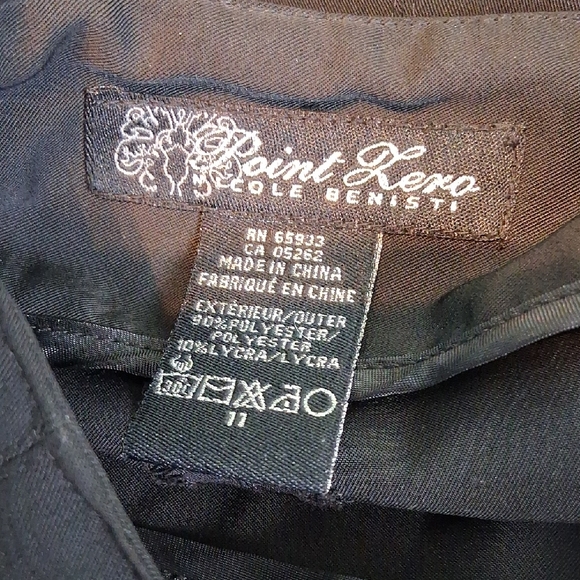 Point Zero Black Skirt with Silver Circular Embroidery 4042 - Picture 4 of 7